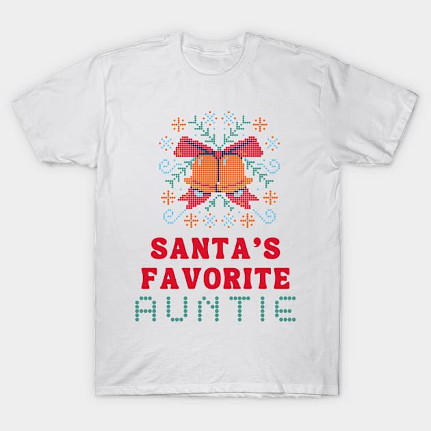 Christmas Auntie Gift T-Shirt by Minisim